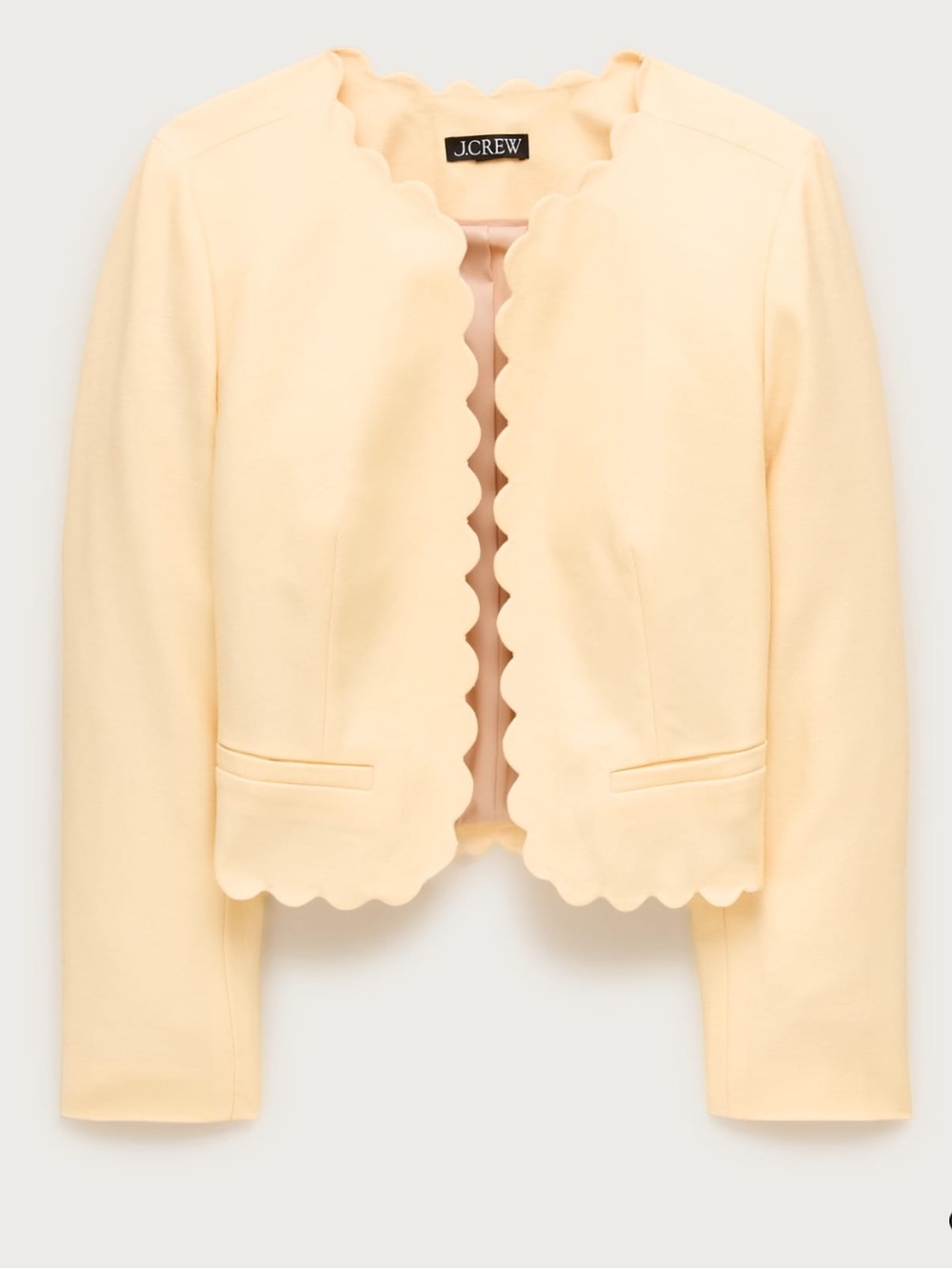 J. Crew Butter Yellow Linen Jacket